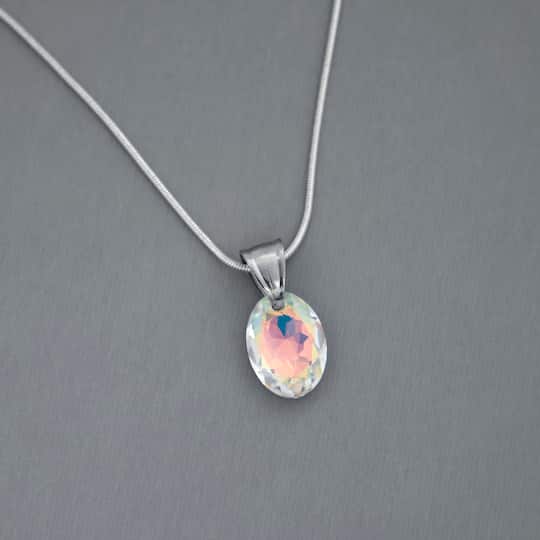 16mm Crystal AB Elliptical Austrian Crystal Pendant by Bead Landing™